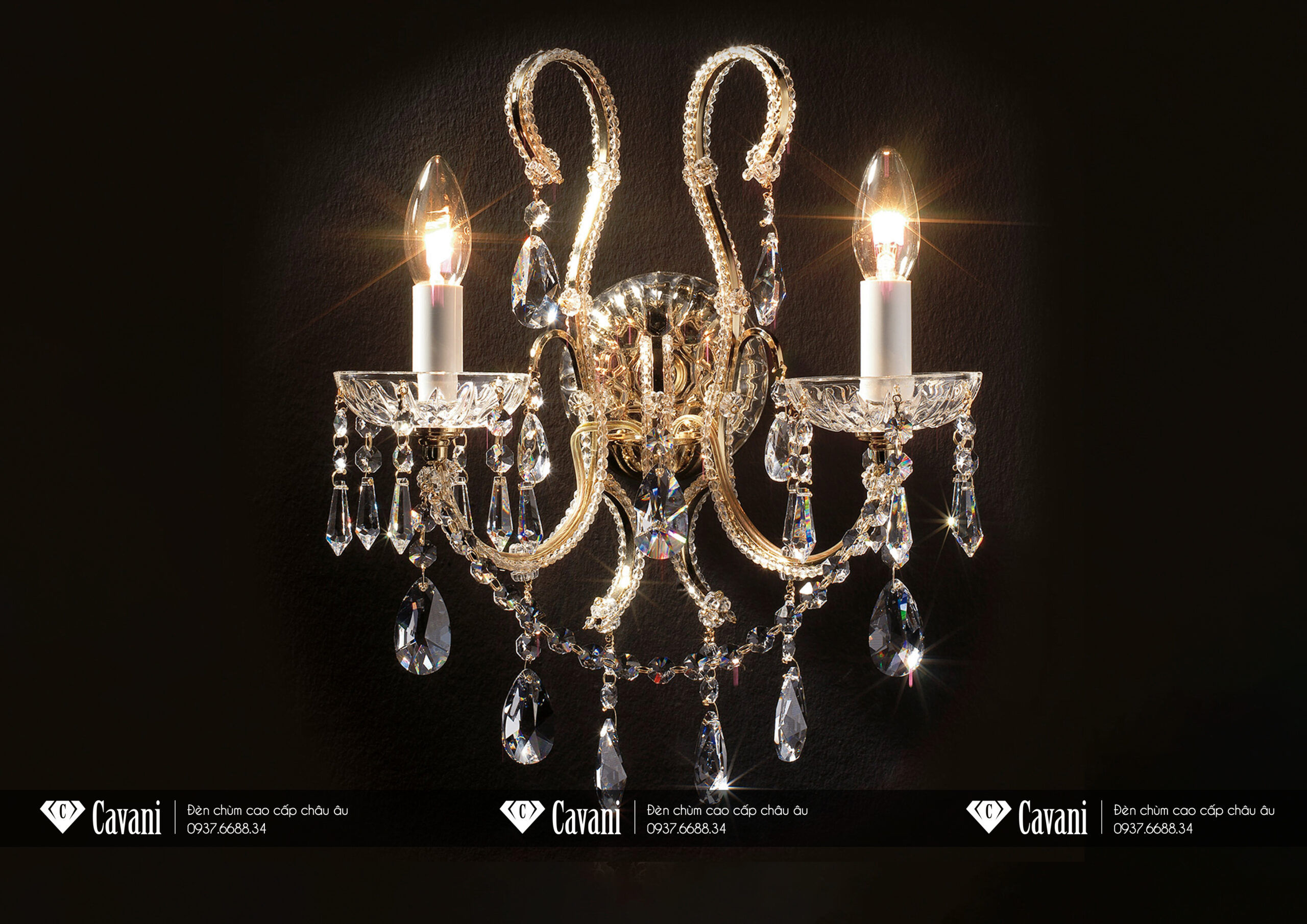 Đèn Tường Pha Lê Asfour C-369/2-A