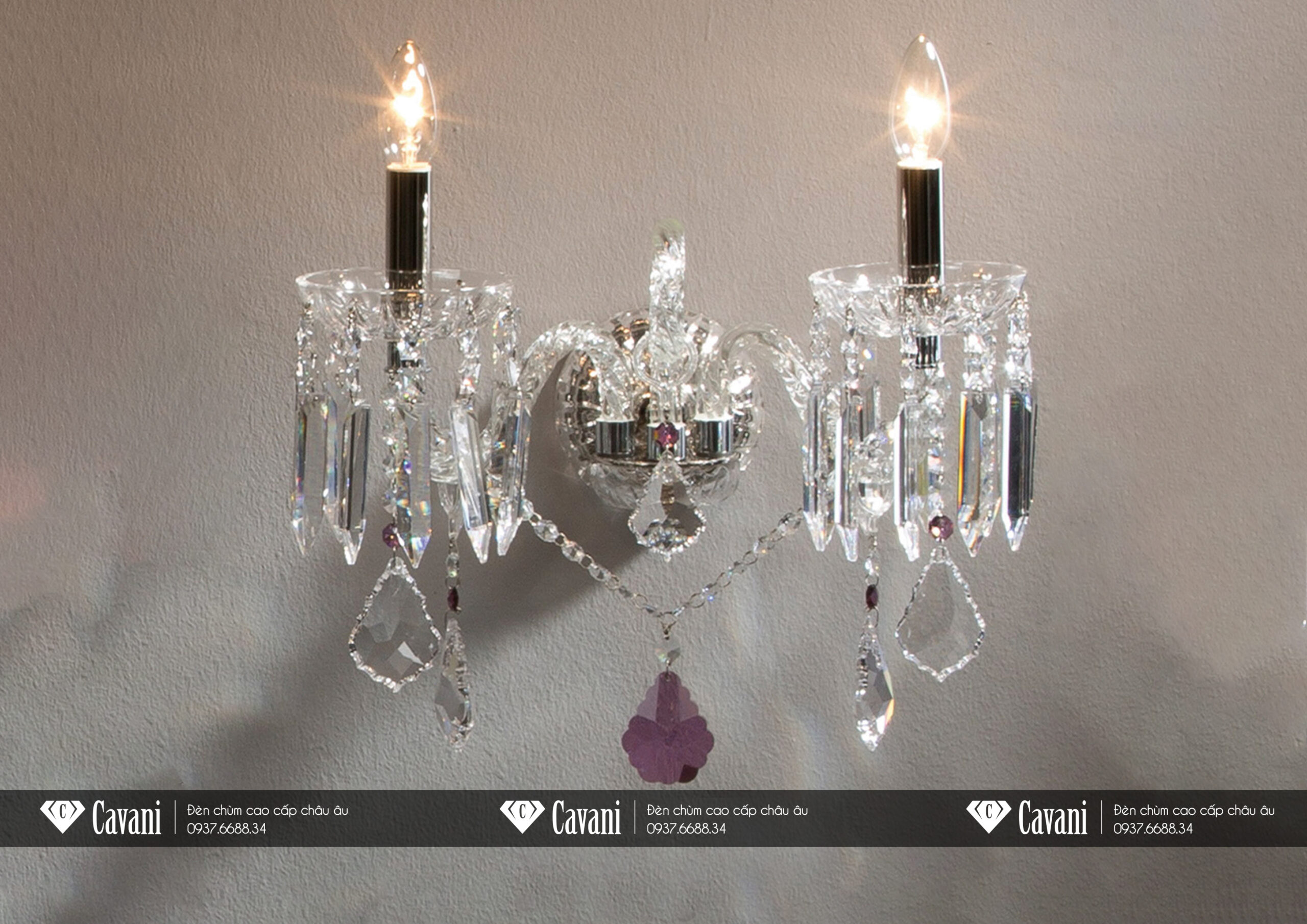 Đèn Tường Pha Lê Asfour C-62/2-A 