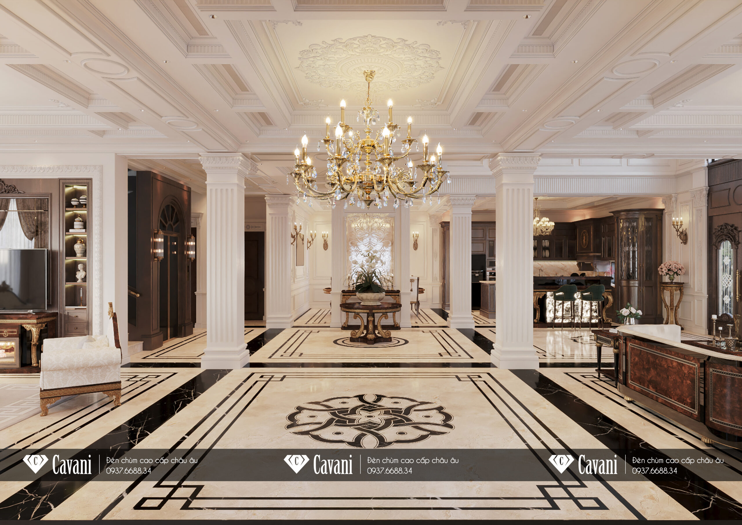 Đèn chùm Châu Âu phong cách tân cổ điển - Bừng sáng không gian