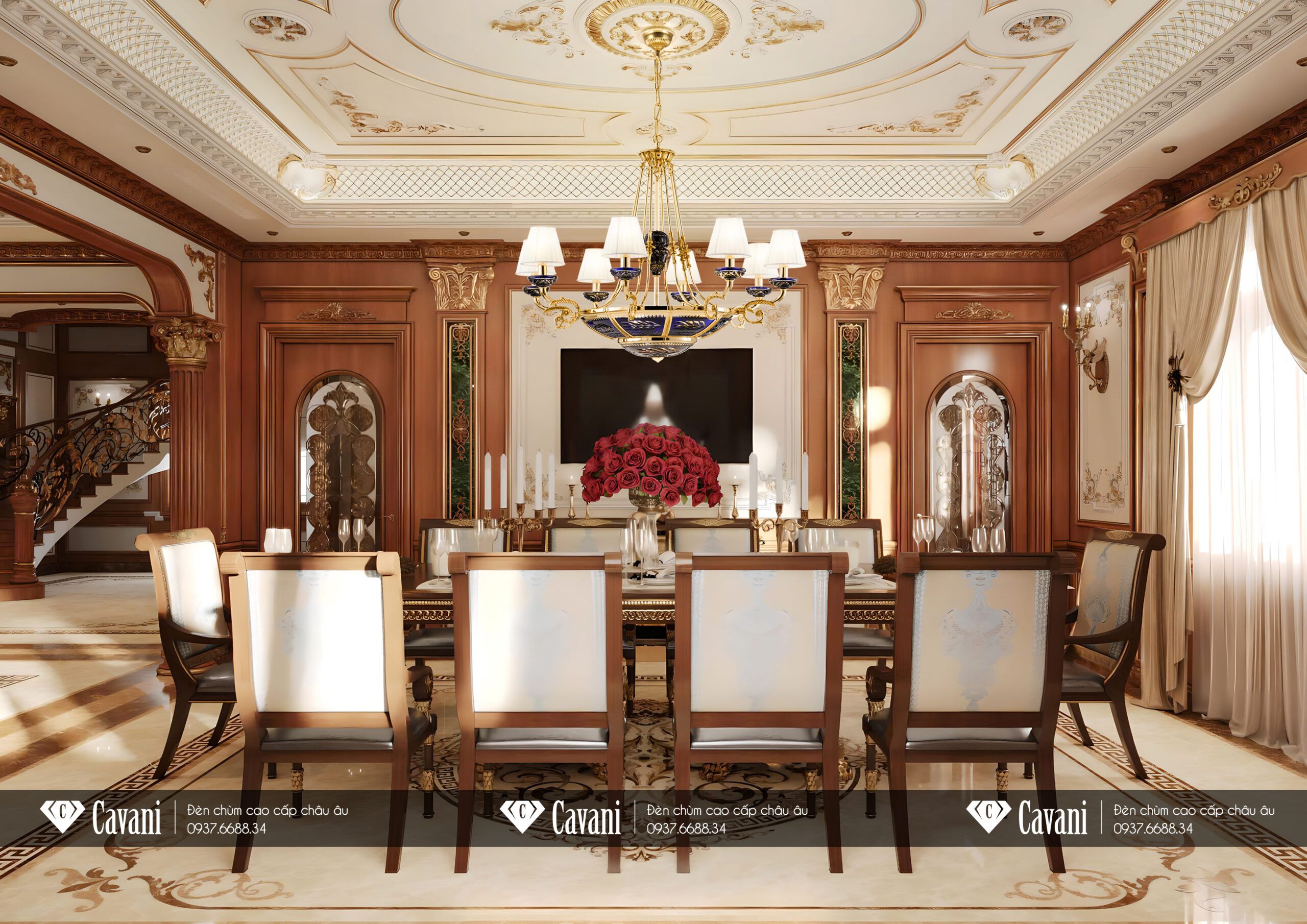 Đèn chùm cổ điển 3999/6+8 