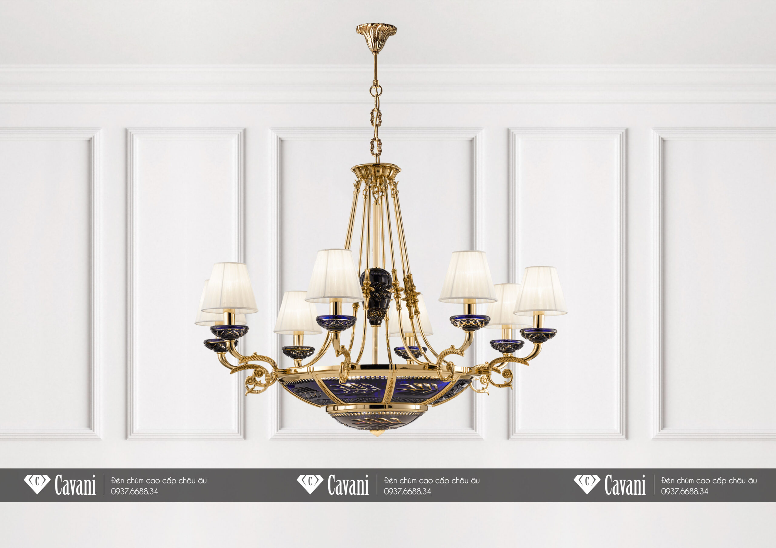 Đèn chùm cổ điển 3999/6+8 cao cấp nhập khẩu Ý