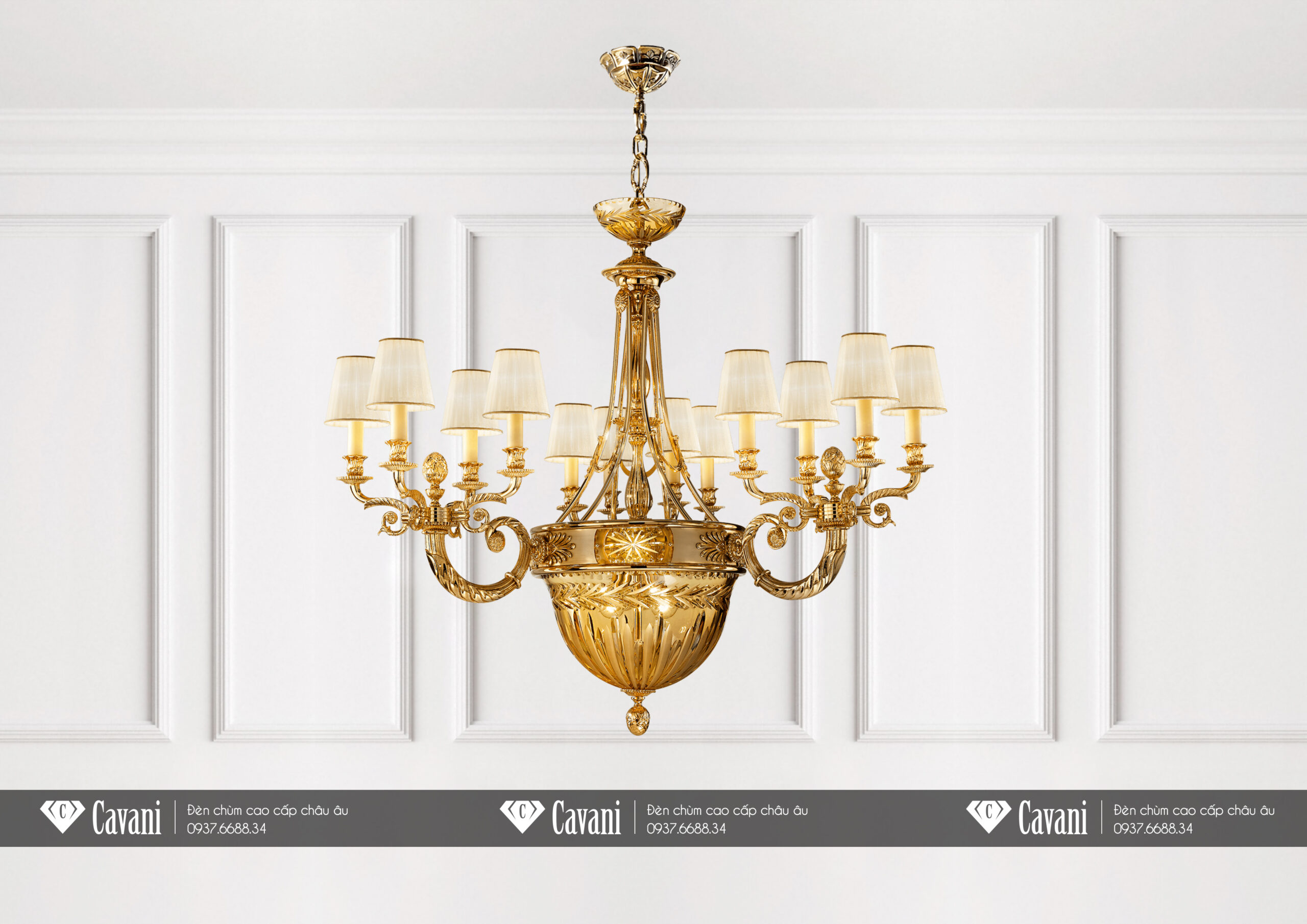 Đèn chùm cổ điển 431/15+2 Tinh hoa nghệ thuật Ý