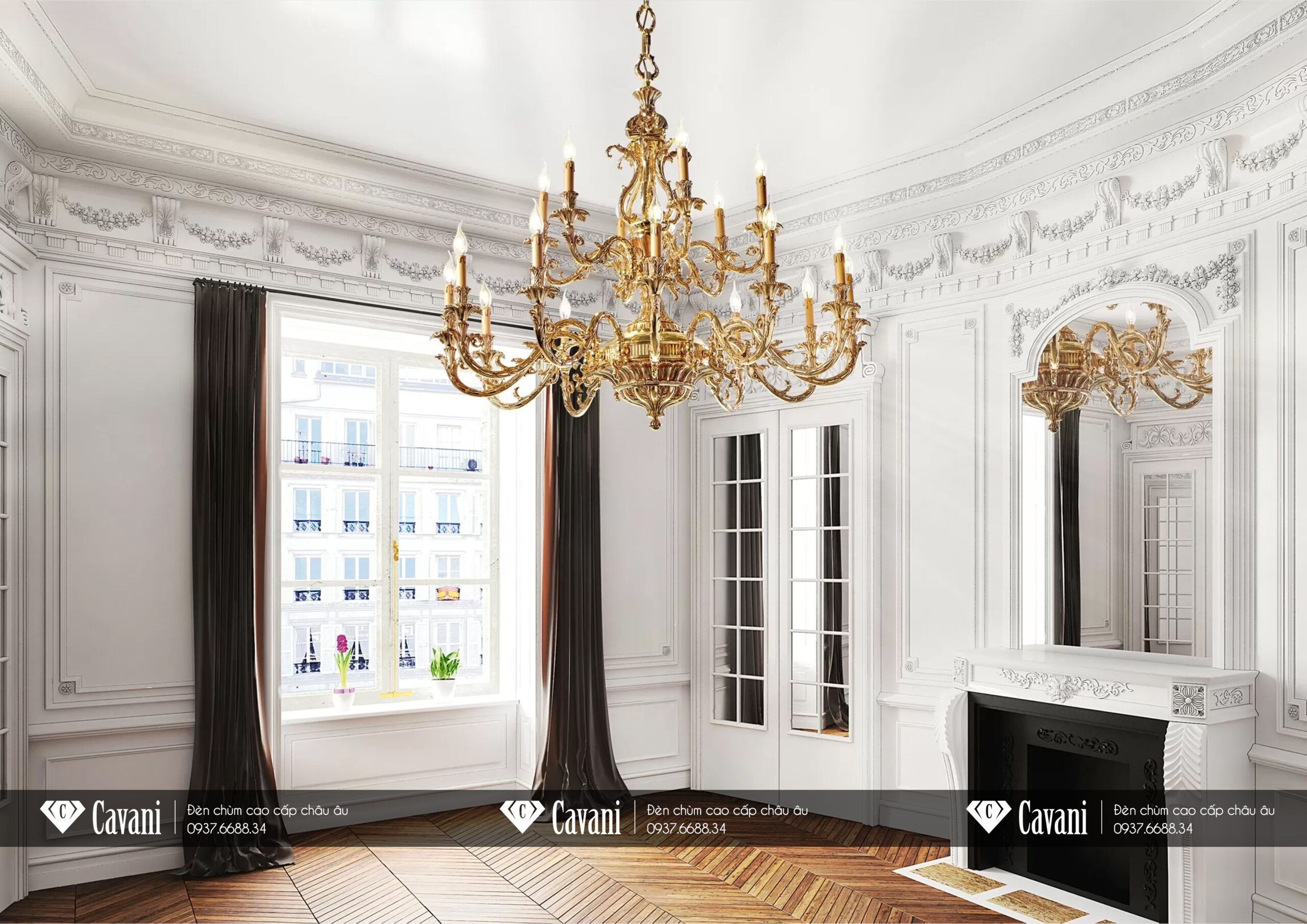 Đèn chùm cổ điển 798/12+6 - vẻ đẹp hoàn mĩ và đẳng cấp