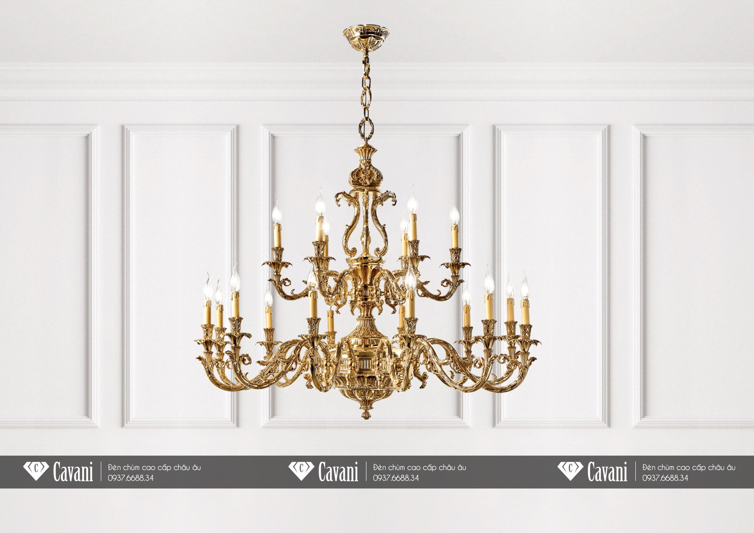 Đèn chùm cổ điển cao cấp 798/12+6 - Thiết kế tinh xảo