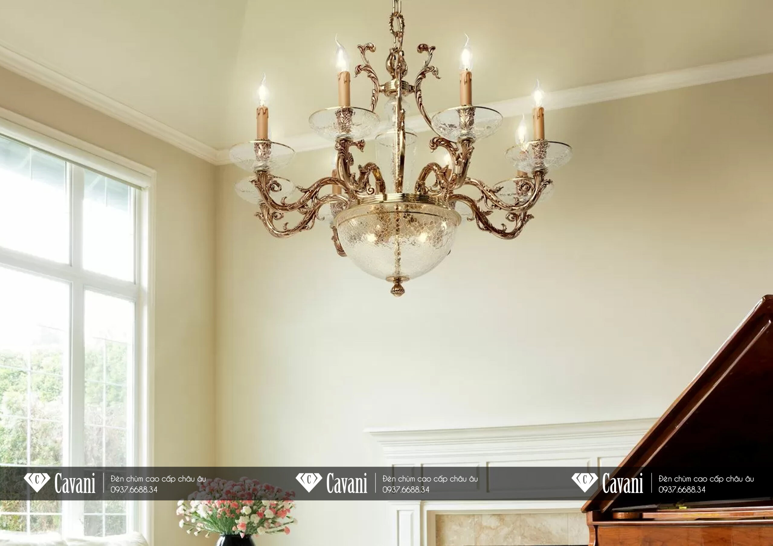 Đèn chùm cổ điển Possoni 1662/8+2