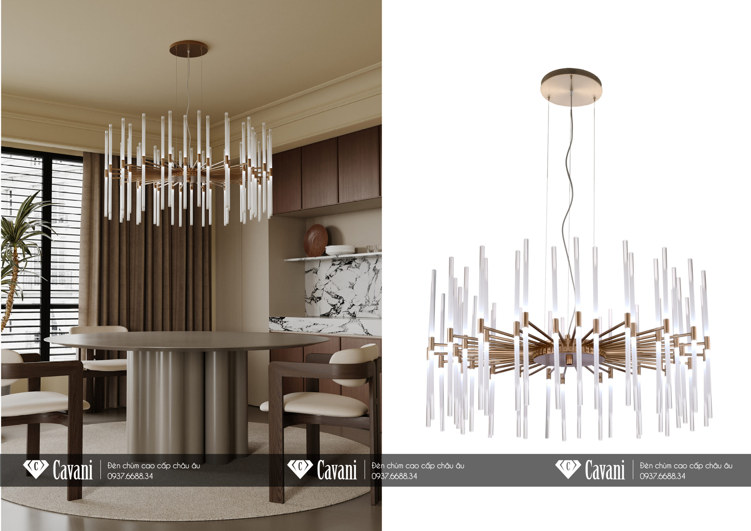 Đèn Chùm Hiện Đại Cho Không Gian Sống Sang Trọng Stillux 21503
