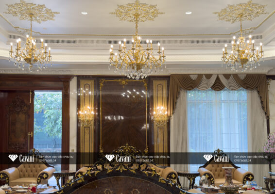 Đèn chùm Châu Âu phong cách cổ điển hoàng gia