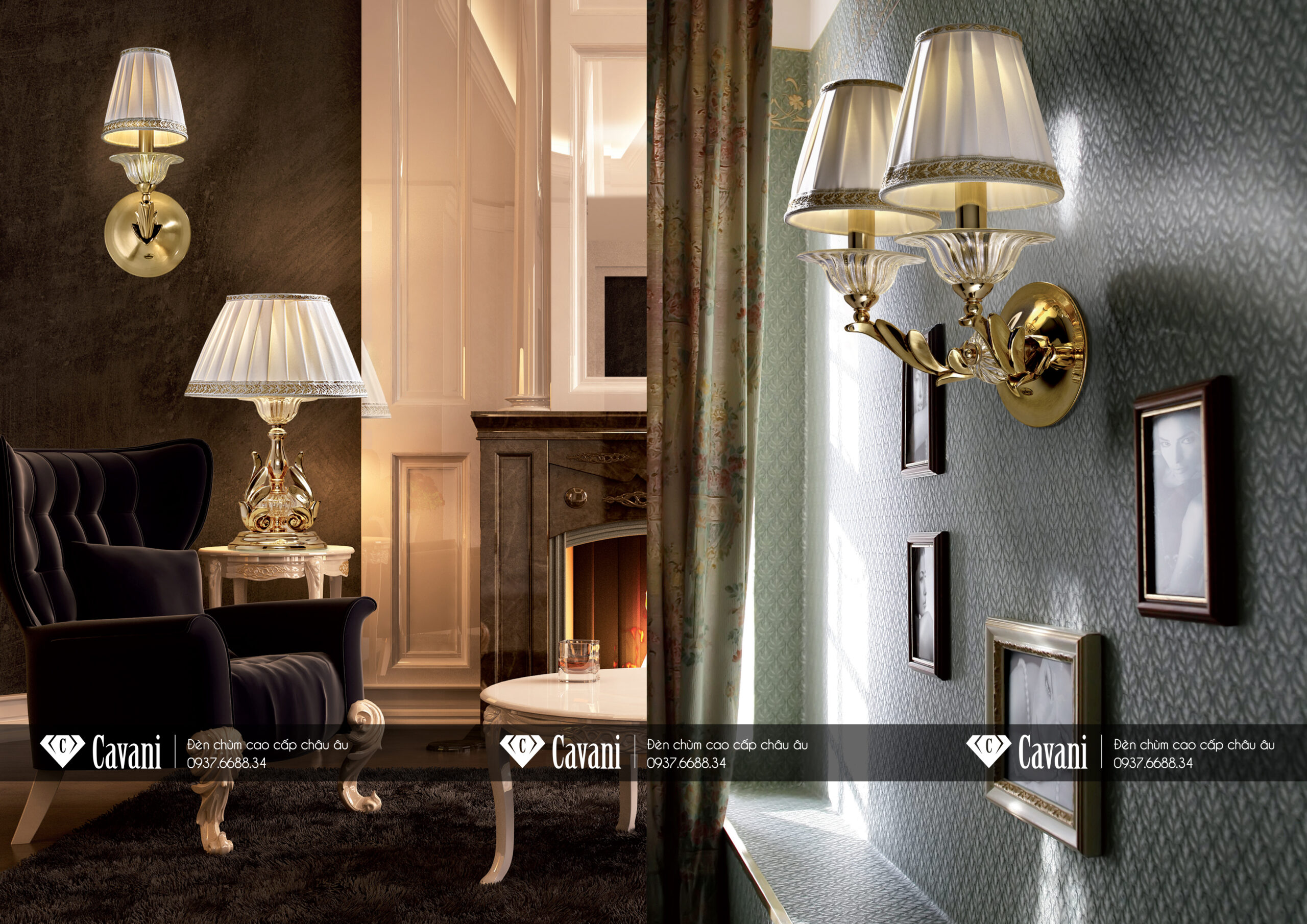 Các mẫu đèn trang trí Châu Âu trong cùng bộ sưu tập với thiết kế đồng bộ