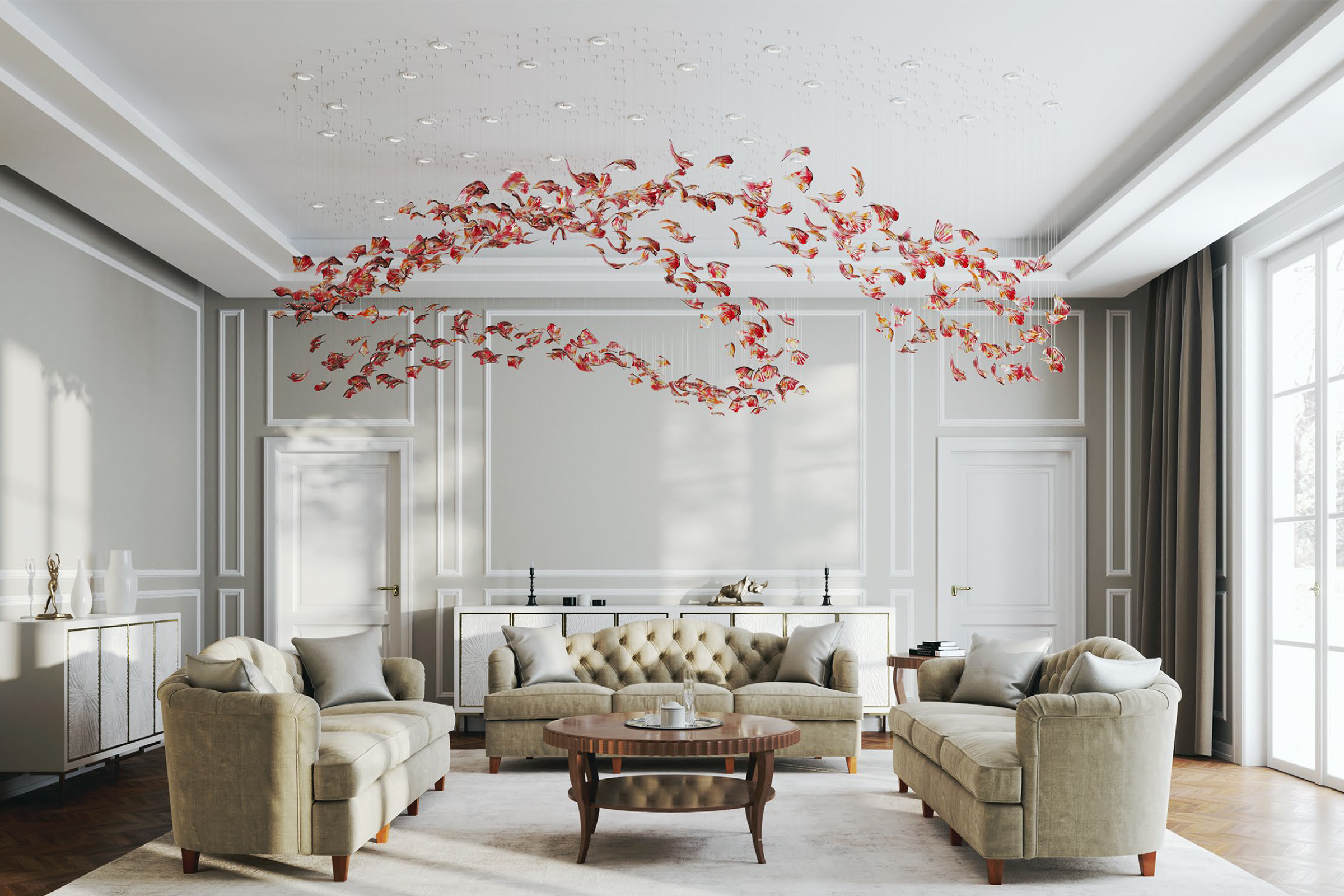 Bespoke lighting dạng dòng chảy