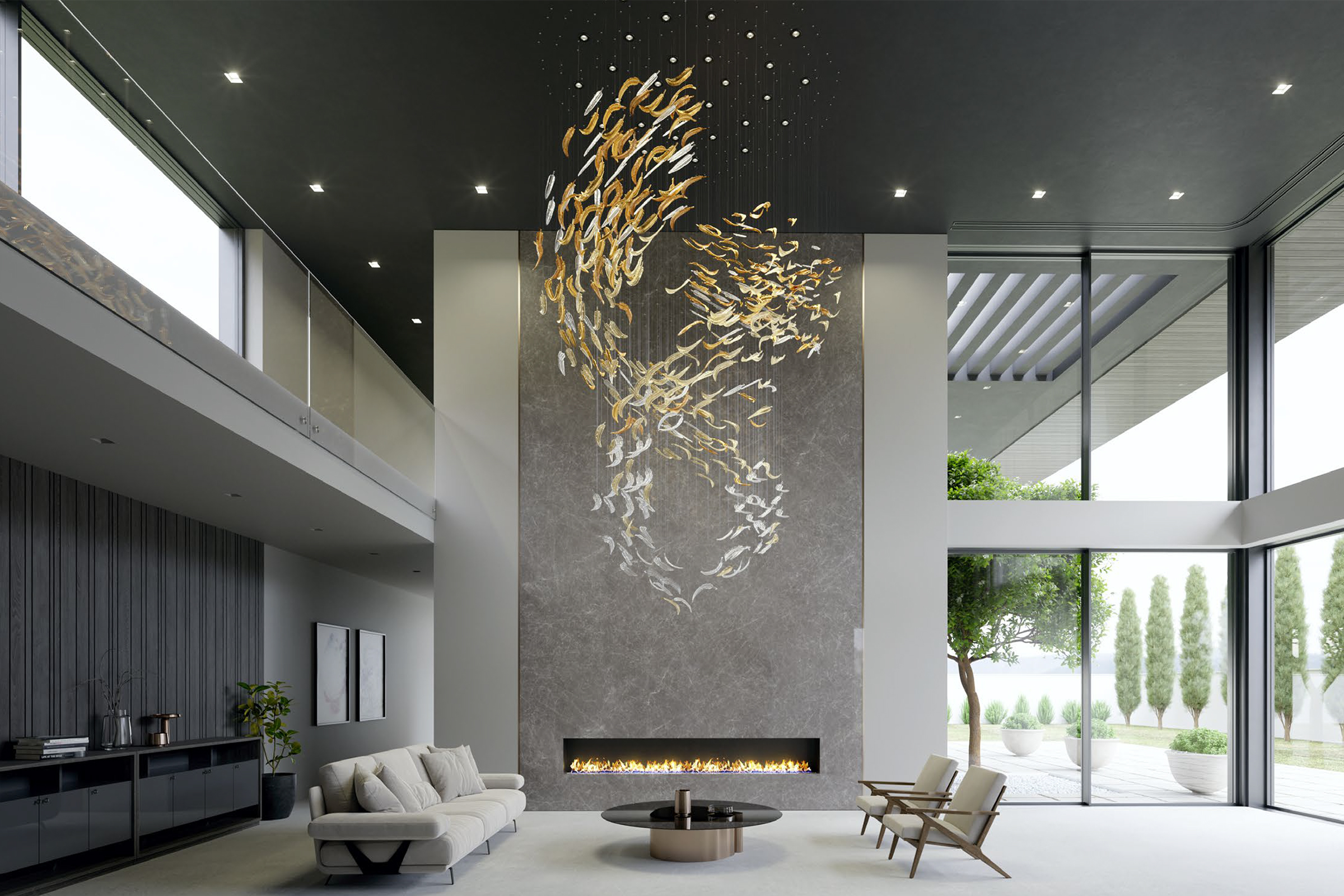 Mỗi hệ bespoke lighting đều có kích thước và tỉ lệ phù hợp với không gian riêng