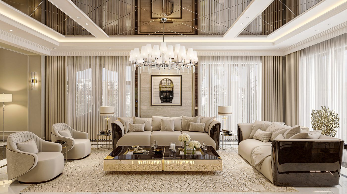 Đèn chùm phòng khách modern luxury